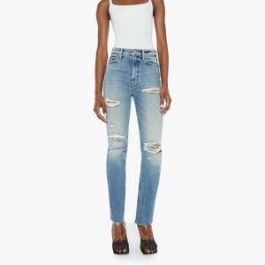 Mother High Wasted Rider Skimp Fray